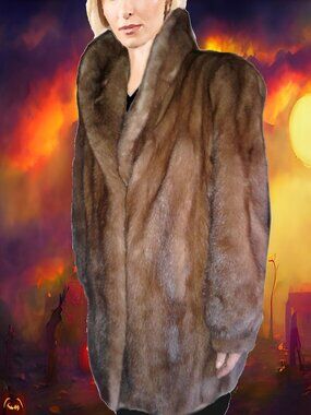 Pappas Genuine Mink Fur Coat